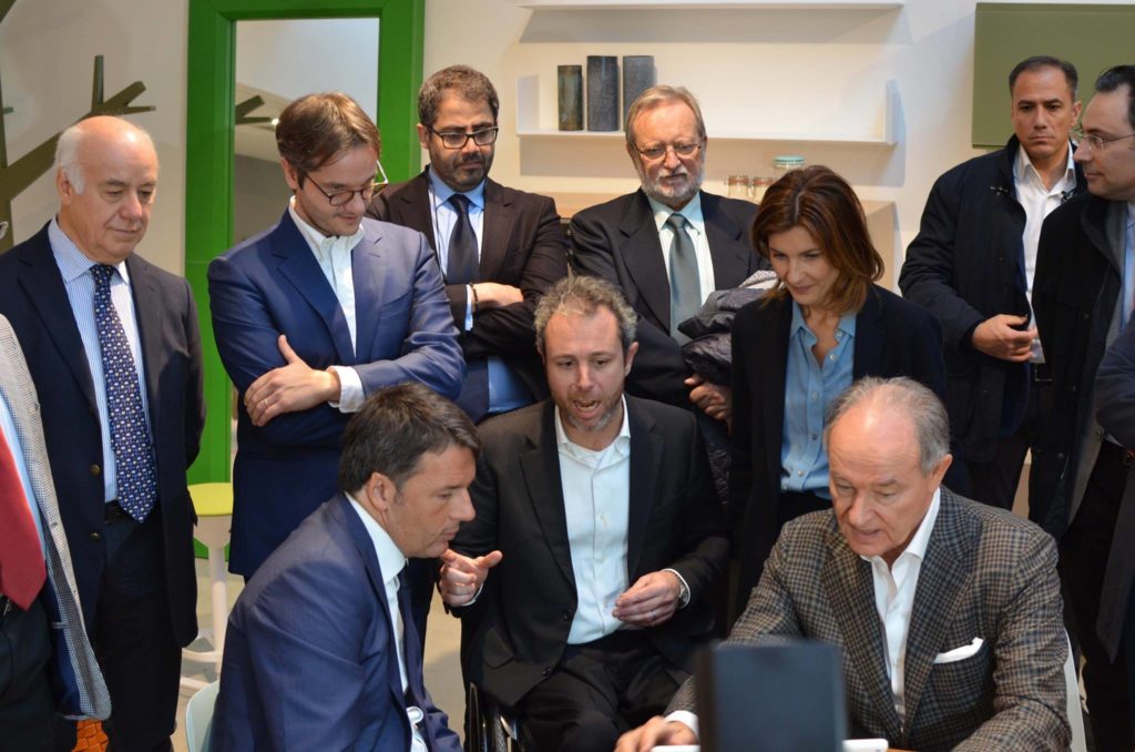 Matteo Renzi in visita presso lo stabilimento di Thiene di Estel Group